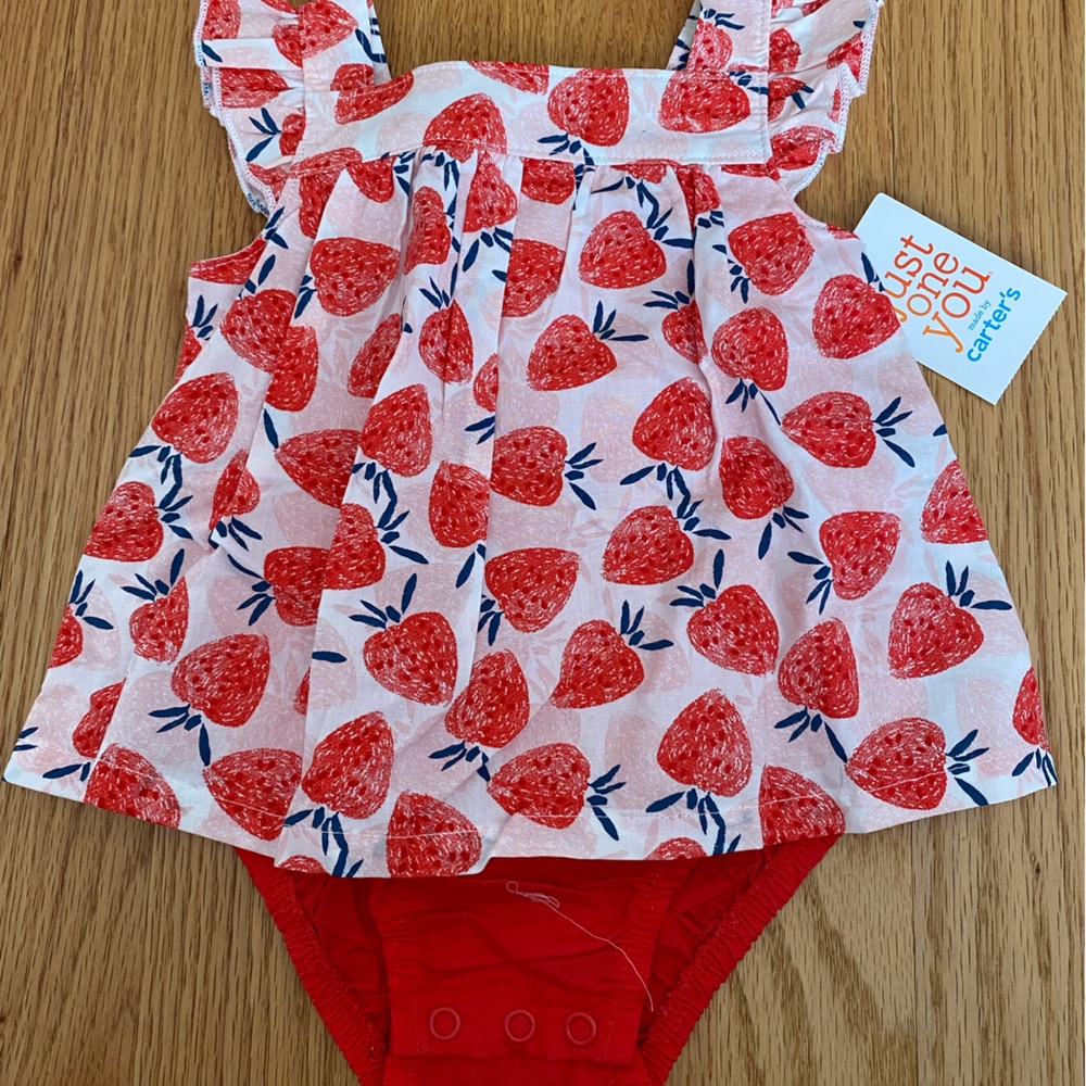 Carter's Red and White Strawberry One Piece
